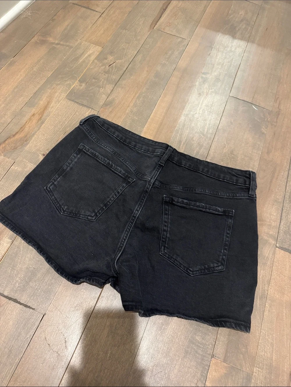 Black Women's Denim Cutoff Shorts - Unbranded